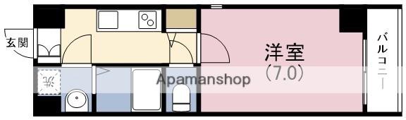 GO PALACE FUKUSHIMA(1K/4階)の間取り写真