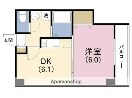 プレアデス野田ーーー(1DK/5階)の間取り写真