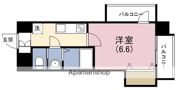 サムティ大阪CITY ウエスト(1K/12階)の間取り写真