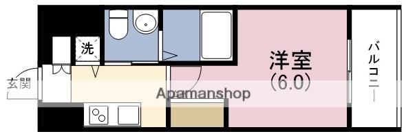 エスリード福島シティグランツ(1K/7階)の間取り写真