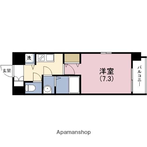 レジュールアッシュ福島CUEZ(1K/2階)の間取り写真