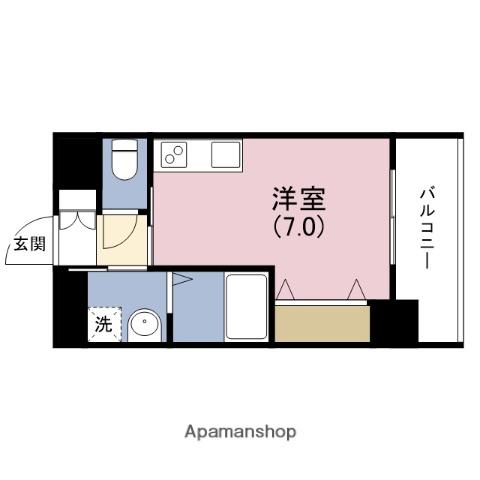 プリモディーネ福島(ワンルーム/6階)の間取り写真