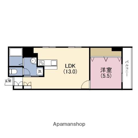 サンウィズOSAKA(1LDK/2階)の間取り写真