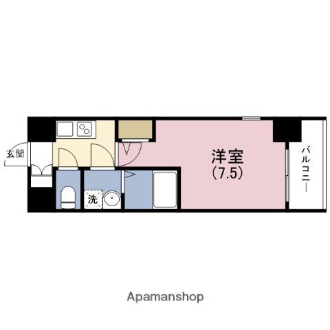 アドバンス西梅田Ⅱ(1K/3階)の間取り写真