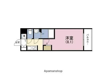 サムティ姫島LIBERLE(1K/9階)の間取り写真