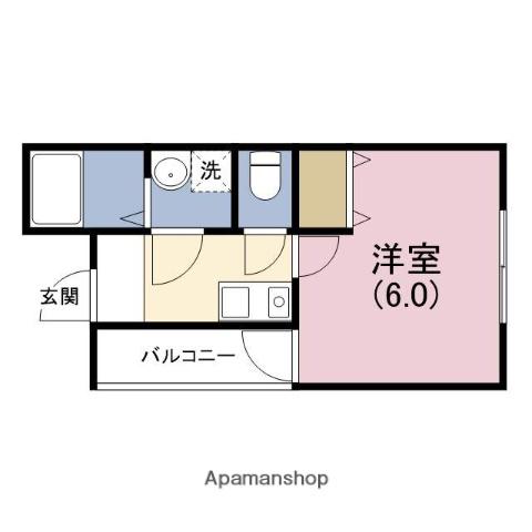 ハウスアイ大和田(1K/3階)の間取り写真