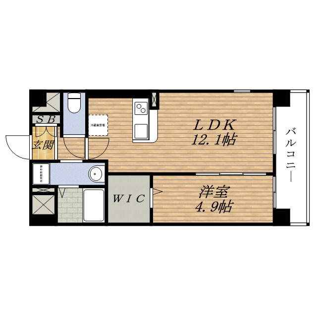 パルクレール(1LDK/2階)の間取り写真