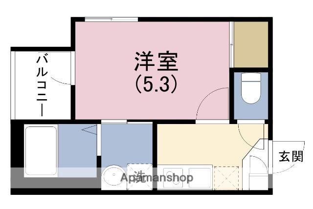 サンクチュアリ姫島(1K/2階)の間取り写真