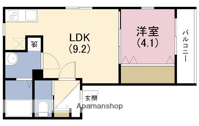 KTIレジデンス福町A(1LDK/2階)の間取り写真