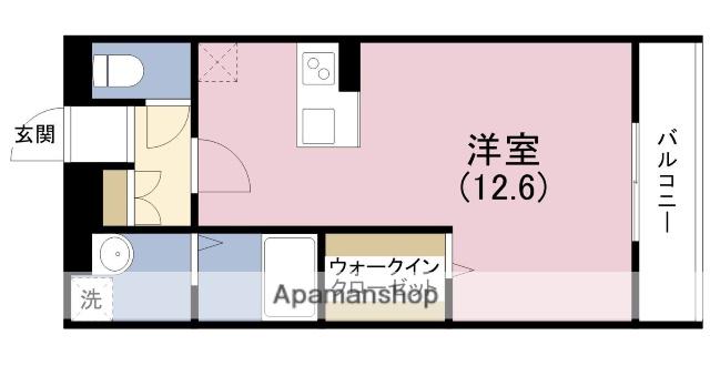 ラ・ローラン(ワンルーム/1階)の間取り写真