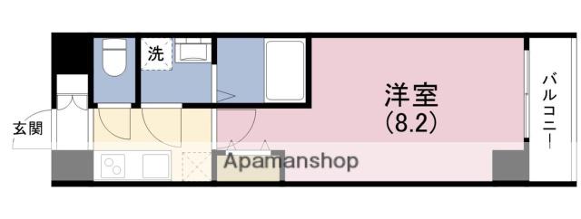 UMEDA ISLAND RESIDENCE旧TOYOTOMI(1K/8階)の間取り写真