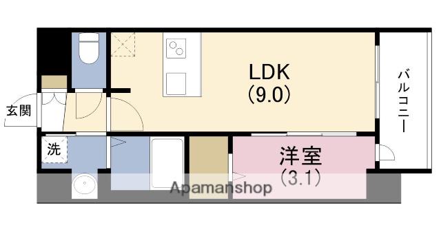 プレサンス塚本ミッドマーク(1LDK/3階)の間取り写真