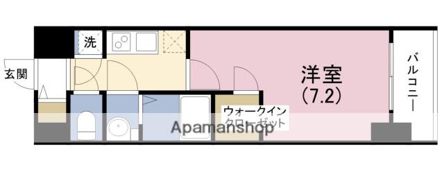 ファーストフィオーレ福島野田2(1K/10階)の間取り写真