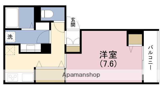 ラ・フォート福島(1K/2階)の間取り写真