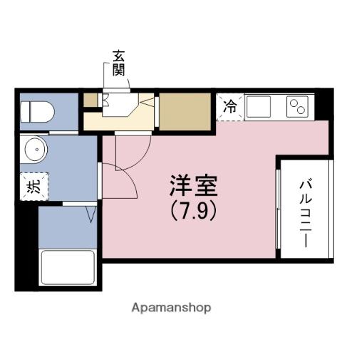 ハーモニーテラス歌島Ⅳ(ワンルーム/3階)の間取り写真