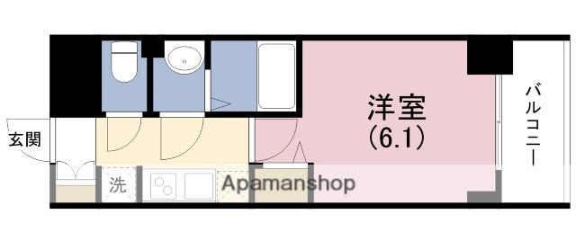 プレサンス福島ミッドエル(1K/9階)の間取り写真