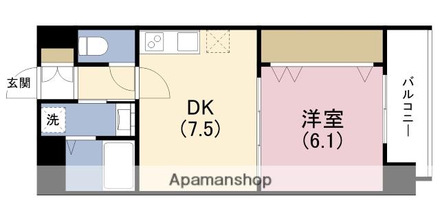 アルグラッド・新福島(1DK/9階)の間取り写真