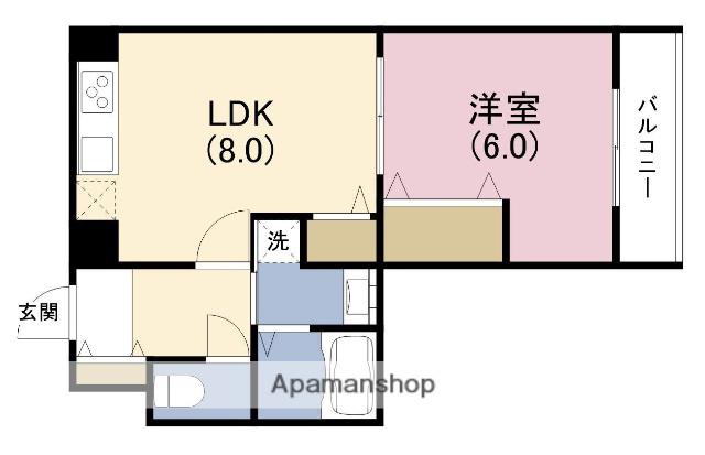 アルグラッド梅田ウエスト(1LDK/15階)の間取り写真