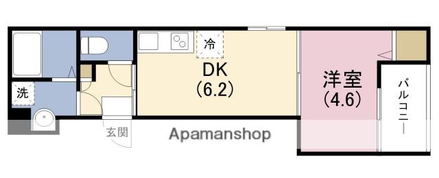 アクロス大和田アパートメント3(1DK/3階)の間取り写真
