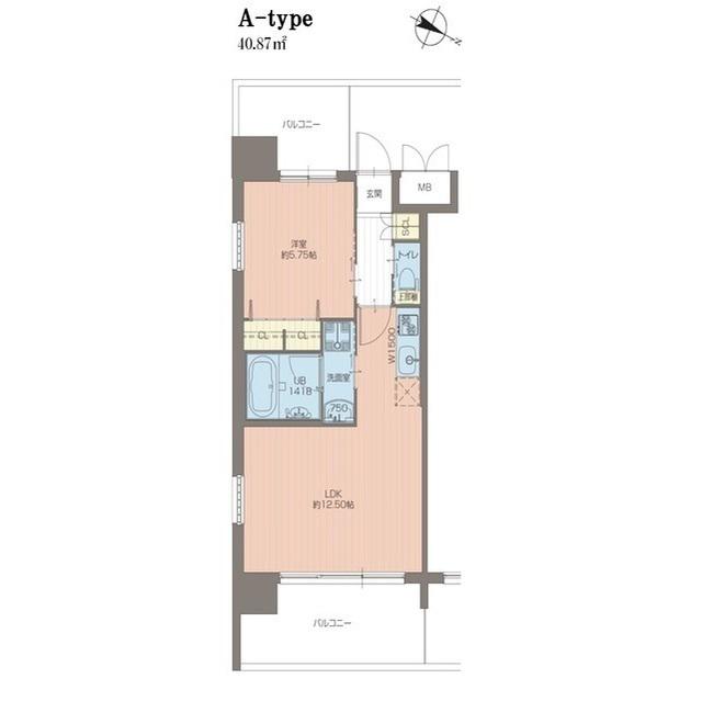 プレジオ豊中(1LDK/2階)の間取り写真