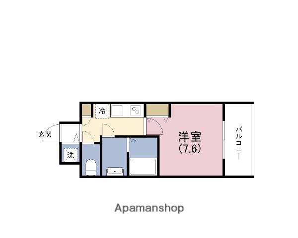 スプランディッド中之島ウエスト(1K/4階)の間取り写真