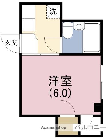 福島マンション(1K/5階)の間取り写真