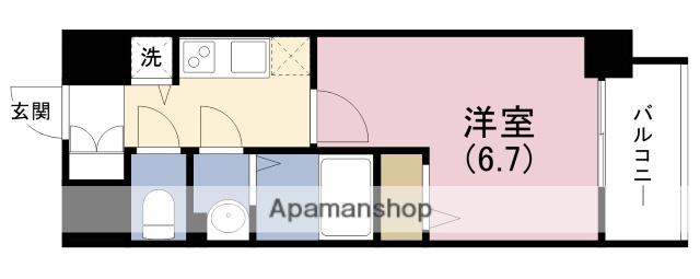 エスリードレジデンス大阪福島(1K/12階)の間取り写真