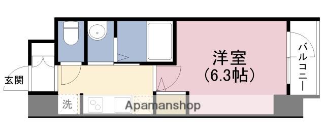 ジオエント福島野田(1K/9階)の間取り写真