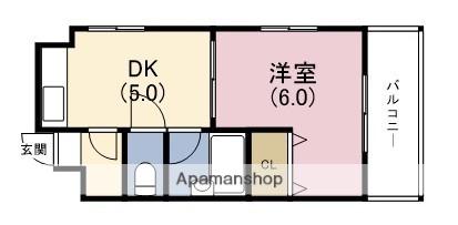 CLEAR FUKUSHIMA(1DK/3階)の間取り写真