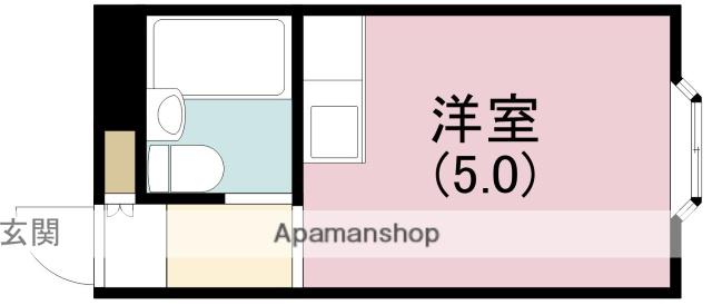 ロイヤル野里(ワンルーム/3階)の間取り写真