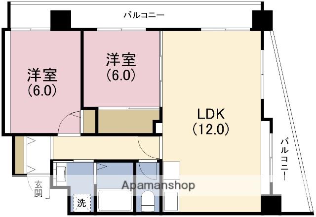 シティレジデンス福島10(3DK/7階)の間取り写真