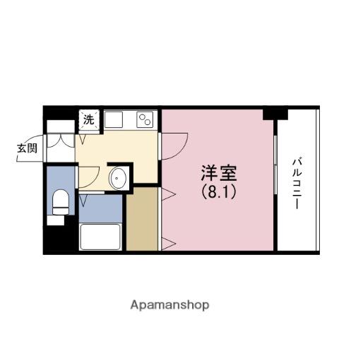 エスライズ中之島ウエスト(1K/8階)の間取り写真