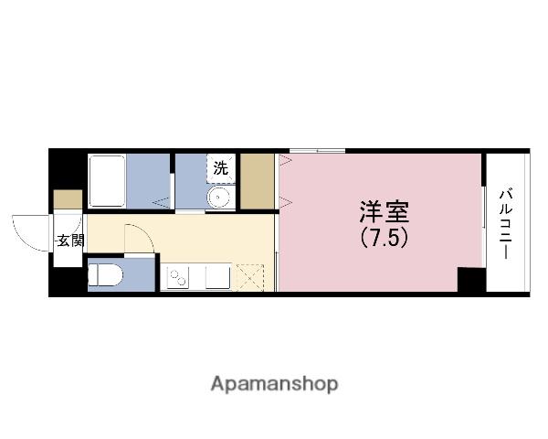 リバーアップ此花(1K/1階)の間取り写真