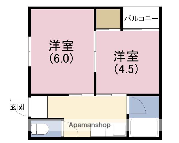 ピア西淀川A・B棟(2K/4階)の間取り写真