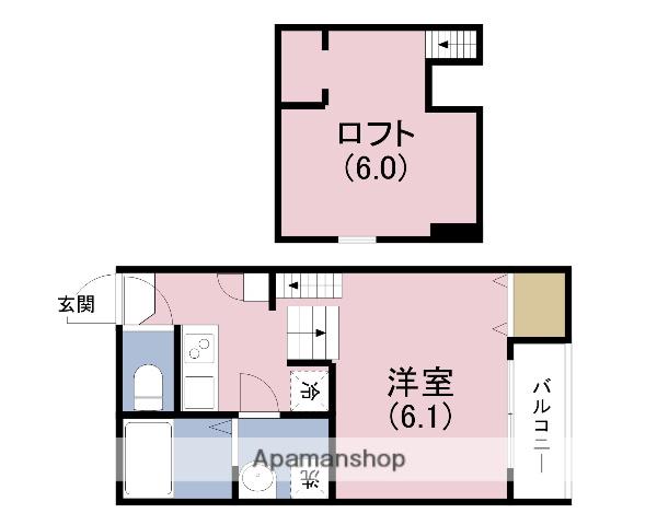ブランジーノ塚本(1K/2階)の間取り写真