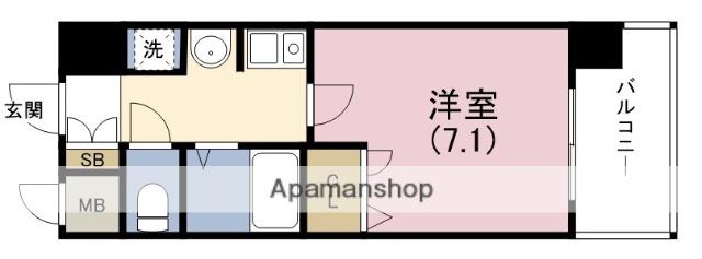 アクロス塚本リヴィエール(1K/3階)の間取り写真