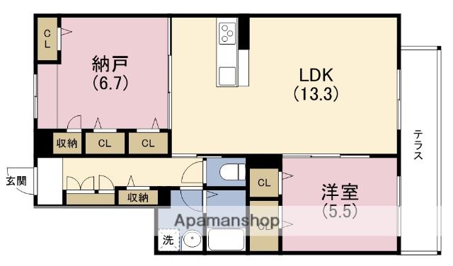 ますみ荘(2LDK/1階)の間取り写真