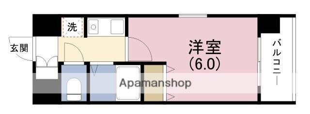 ラナップスクエア野田(1K/6階)の間取り写真