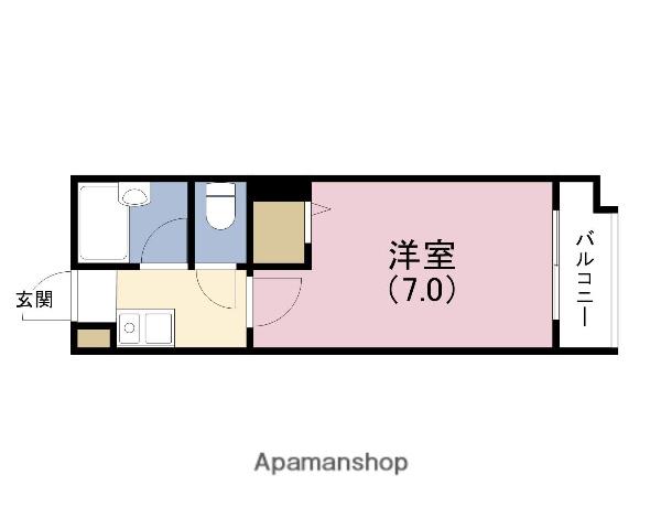 カーサ大和田(1K/2階)の間取り写真
