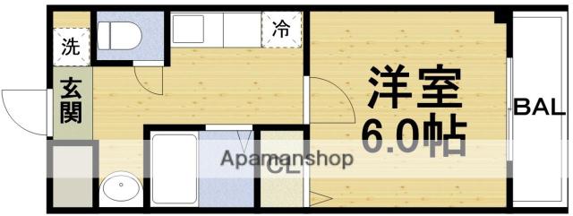 プレミアム新福島(1K/12階)の間取り写真