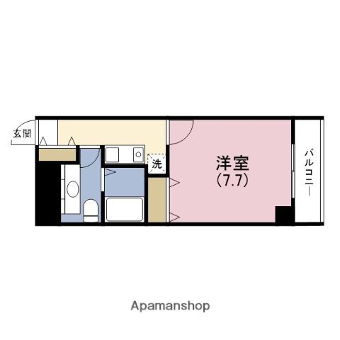 SHINE&SHINE55(1K/8階)の間取り写真