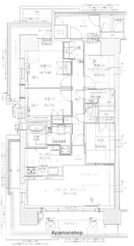 ジオ福島野田 THE MARKS(4LDK/9階)の間取り写真