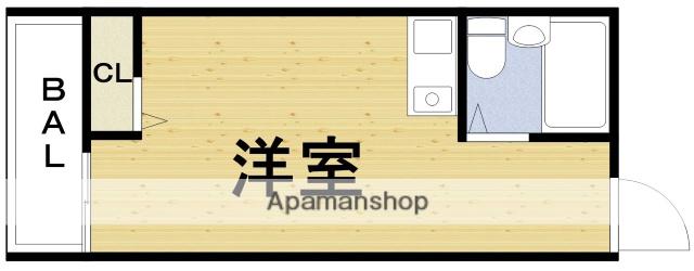 COCO MAISON 姫島(ワンルーム/4階)の間取り写真