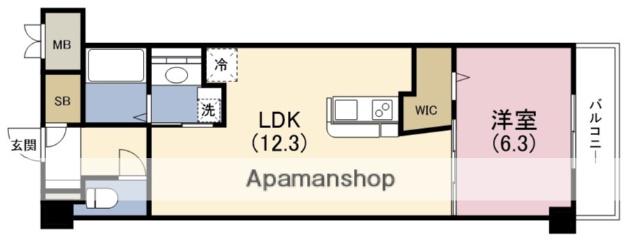 COCO MARINI(1LDK/4階)の間取り写真