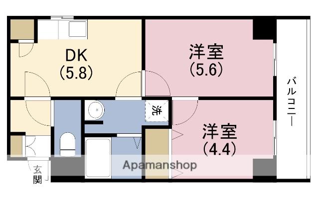 メゾン千舟(2DK/3階)の間取り写真