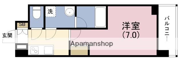 スプランディッドⅡ(1K/10階)の間取り写真