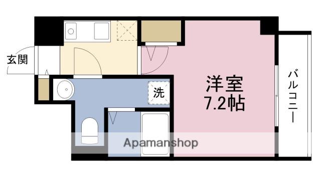 福島 YUAN(1K/3階)の間取り写真