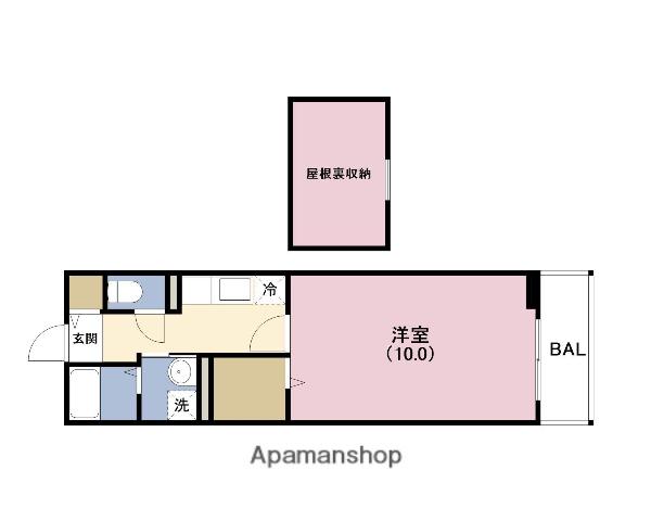 オペラコート(1K/2階)の間取り写真