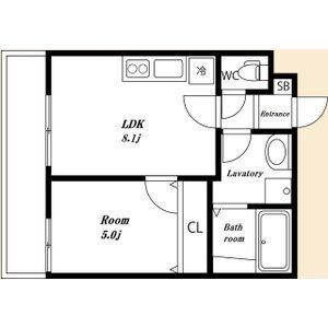 ノイヴェル立花(1LDK/3階)の間取り写真
