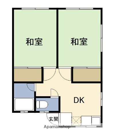藤山マンション(2DK/2階)の間取り写真